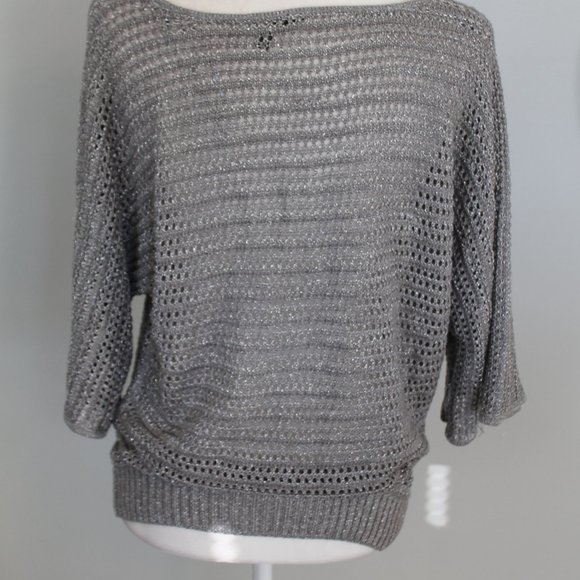 Massini Open-Weave Metallic Sweater - Picture 3 of 5